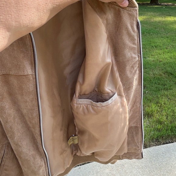 Boston Harbour Outdoor Wear Suede Leather Bomber Jacket Large/T EUC - Picture 5 of 9